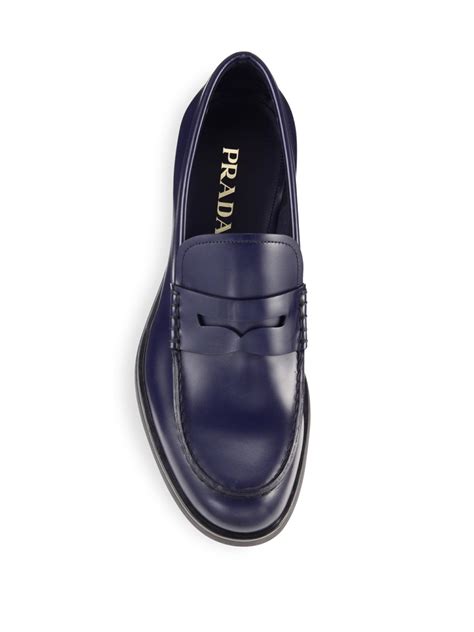 prada loafers blue|clearance prada loafers.